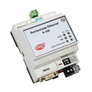 Контроллер Ethernet для подключения приборов к ЛВС (Ethernet) по протоколу ТСР/Modbus КРЕЙТ К-104-01 Устройства сопряжения